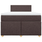 Boxspringbett mit Matratze Dunkelbraun 120x190 cm Stoff