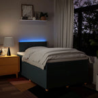 Boxspringbett mit Matratze Blau 120x190 cm Stoff