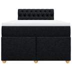 Boxspringbett mit Matratze Schwarz 120x190 cm Stoff