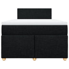 Boxspringbett mit Matratze Schwarz 120x200 cm Stoff