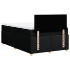 Boxspringbett mit Matratze Schwarz 120x200 cm Stoff