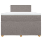 Boxspringbett mit Matratze Taupe 120x200 cm Stoff