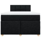 Boxspringbett mit Matratze Schwarz 120x200 cm Stoff