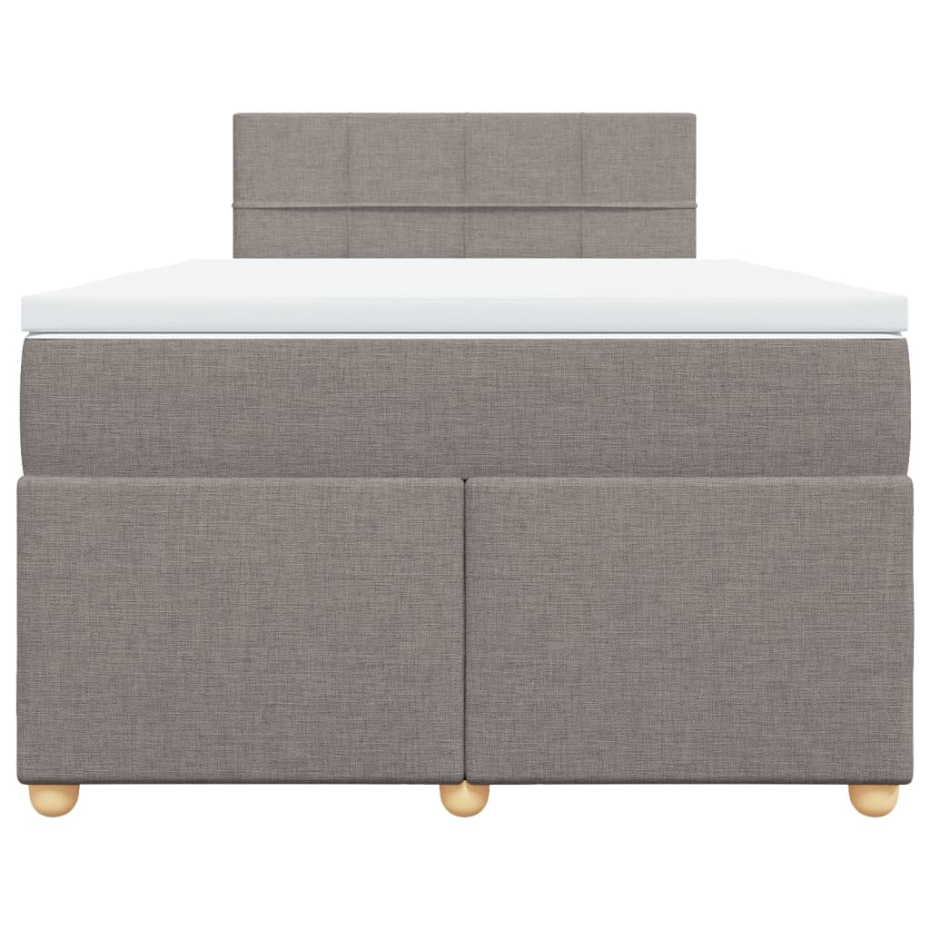 Boxspringbett mit Matratze Taupe 120x200 cm Stoff