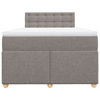 Boxspringbett mit Matratze Taupe 120x200 cm Stoff