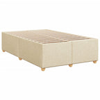 Boxspringbett mit Matratze Creme 120x200 cm Stoff