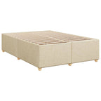 Boxspringbett mit Matratze Creme 160x200 cm Stoff