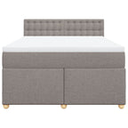 Boxspringbett mit Matratze Taupe 160x200 cm Stoff