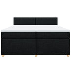 Boxspringbett mit Matratze Schwarz 200x200 cm Stoff