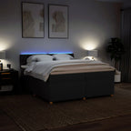 Boxspringbett mit Matratze Schwarz 200x200 cm Stoff