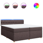 Boxspringbett mit Matratze Dunkelbraun 200x200 cm Stoff