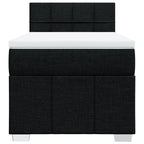 Boxspringbett mit Matratze Schwarz 80x200 cm Stoff