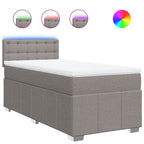 Boxspringbett mit Matratze Taupe 80x200 cm Stoff