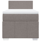 Boxspringbett mit Matratze Taupe 100x200 cm Stoff