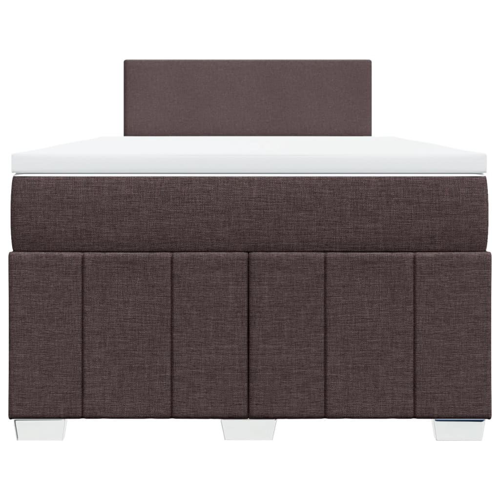 Boxspringbett mit Matratze Dunkelbraun 120x200 cm Stoff
