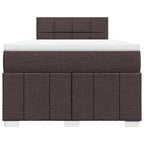 Boxspringbett mit Matratze Dunkelbraun 120x200 cm Stoff