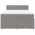 Boxspringbett mit Matratze Taupe 140x190 cm Stoff