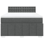 Boxspringbett mit Matratze Dunkelgrau 160x200 cm Stoff