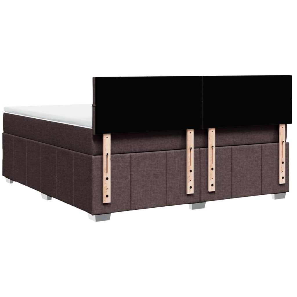 Boxspringbett mit Matratze Dunkelbraun 180x200 cm Stoff