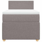 Boxspringbett mit Matratze Taupe 80x200 cm Stoff