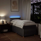 Boxspringbett mit Matratze Taupe 90x190 cm Stoff