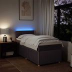 Boxspringbett mit Matratze Dunkelbraun 90x190 cm Stoff