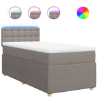 Boxspringbett mit Matratze Taupe 90x190 cm Stoff
