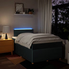 Boxspringbett mit Matratze Blau 120x190 cm Stoff