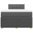 Boxspringbett mit Matratze Dunkelgrau 120x190 cm Stoff