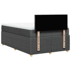 Boxspringbett mit Matratze Dunkelgrau 120x190 cm Stoff