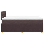 Boxspringbett mit Matratze Dunkelbraun 120x200 cm Stoff