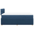 Boxspringbett mit Matratze Blau 120x200 cm Stoff