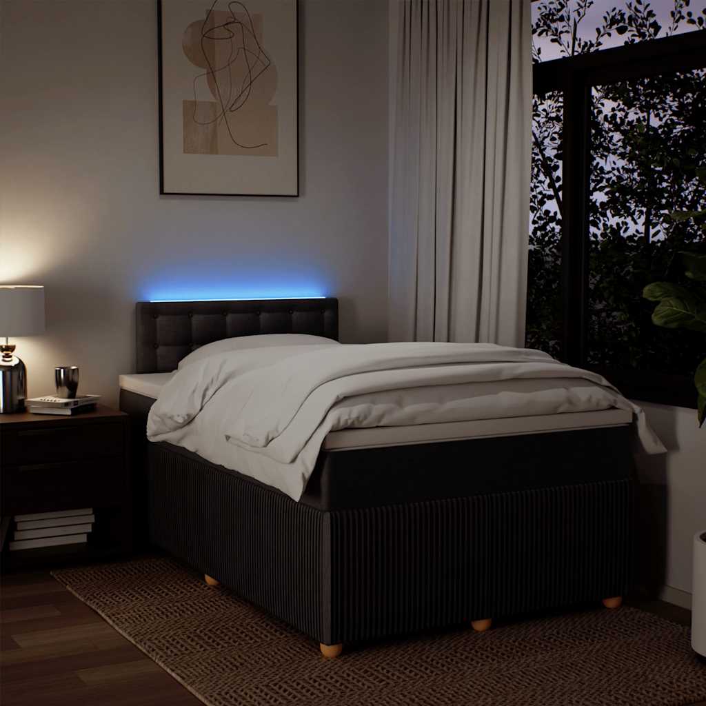 Boxspringbett mit Matratze Dunkelbraun 120x200 cm Stoff