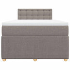 Boxspringbett mit Matratze Taupe 120x200 cm Stoff