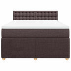 Boxspringbett mit Matratze Dunkelbraun 140x190 cm Stoff