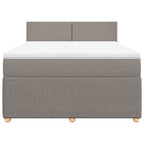 Boxspringbett mit Matratze Taupe 140x200 cm Stoff