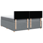 Boxspringbett mit Matratze Hellgrau 180x200 cm Stoff