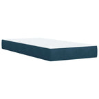 Boxspringbett mit Matratze Blau 80x200 cm Samt