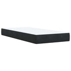 Boxspringbett mit Matratze Schwarz 90x200 cm Samt