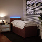 Boxspringbett mit Matratze Rosa 90x200 cm Samt