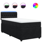 Boxspringbett mit Matratze Schwarz 100x200 cm Samt