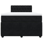 Boxspringbett mit Matratze Schwarz 120x190 cm Samt