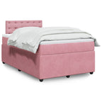 Boxspringbett mit Matratze Rosa 120x190 cm Samt