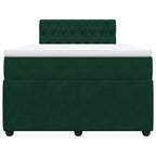Boxspringbett mit Matratze Dunkelgrün 120x200 cm Samt
