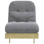 Futon Schlafsofa mit Matratze 70x206x11 Kiefernholz Imprägniert