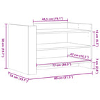 Couchtisch Sonoma-Eiche 80x50x50 cm Holzwerkstoff