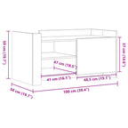 Couchtisch Schwarz 100x50x50 cm Holzwerkstoff