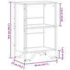 Bücherregal Braun Eichen-Optik 50x31x74,5 cm Holzwerkstoff