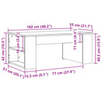 Couchtisch Sonoma-Eiche 102x55x42 cm Holzwerkstoff