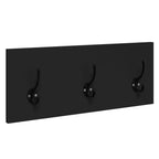 4-tlg. Garderoben-Set Schwarz Holzwerkstoff